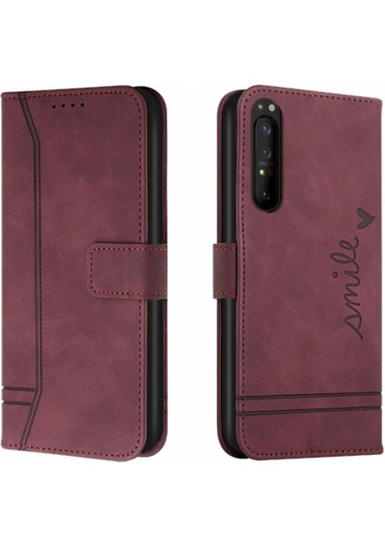 Sony Xperia 1 Ii Pu Deri Manyetik Kapatma Flip Folio Için Telefon Kılıfı (Yurt Dışından)
