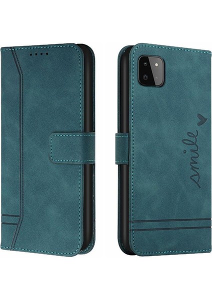 Samsung Galaxy A22 5g Manyetik Kapatma Için Telefon Kılıfı El Kayışı Pu Flip (Yurt Dışından)