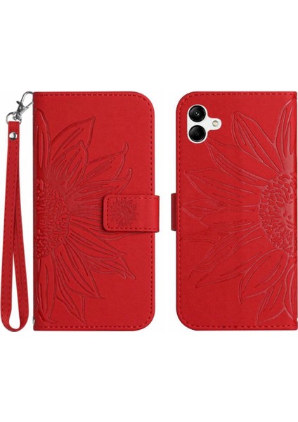 Kart Yuvaları Tutucu Flip Cüzdan ile Samsung Galaxy F14 Kısa Kayış Için Kılıf (Yurt Dışından)