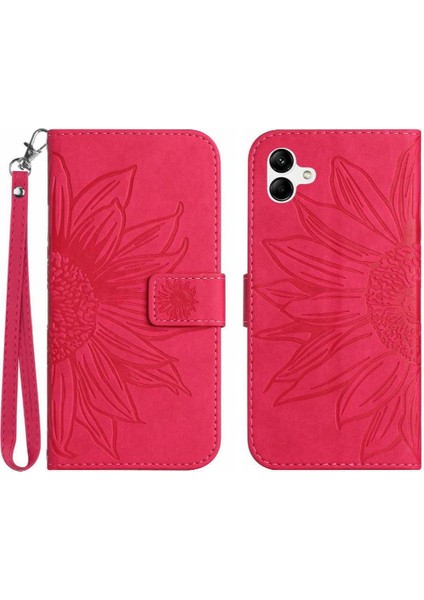 Kart Yuvaları Tutucu Flip Cüzdan ile Samsung Galaxy F14 Kısa Kayış Için Kılıf (Yurt Dışından)