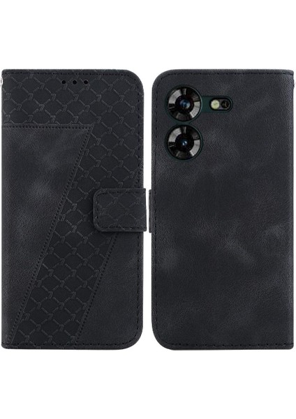 Tecno Pova 5 Için Telefon Kılıfı Pu Deri Kabartmalı Desen Cüzdan Flip Folio (Yurt Dışından)
