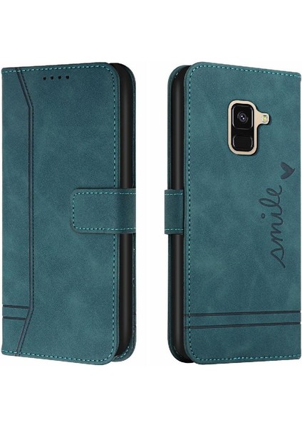 Samsung Galaxy A8 2018 Için Telefon Kılıfı Manyetik Kapatma Flip Folio Cüzdan (Yurt Dışından)