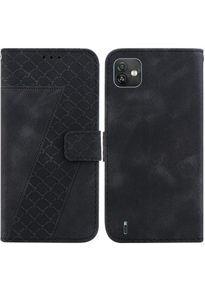 Wiko Y82 Pu Deri Cüzdan Kart Yuvası Fonksiyonu Için Telefon Kılıfı Kabartmalı Flip (Yurt Dışından)