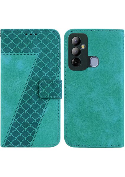 Tecno Pop 6 Gitmek Için Telefon Kılıfı Kabartmalı Desen Cüzdan Flip Folio Kapak Pu (Yurt Dışından)