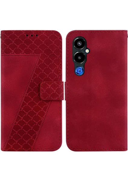 Tecno Pova 4 Pro Için Telefon Kılıfı Kabartmalı Desen Cüzdan Flip Folio Kapak (Yurt Dışından)