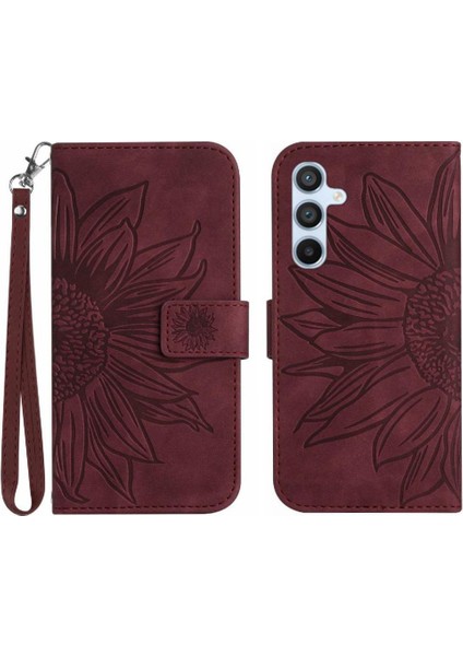 Samsung Galaxy S24 Artı Kart Yuvaları Tutucu ile Kısa Kayış Flip (Yurt Dışından)