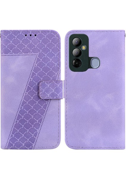 Tecno Pop 6 Gitmek Için Telefon Kılıfı Kabartmalı Desen Cüzdan Flip Folio Kapak Pu (Yurt Dışından)