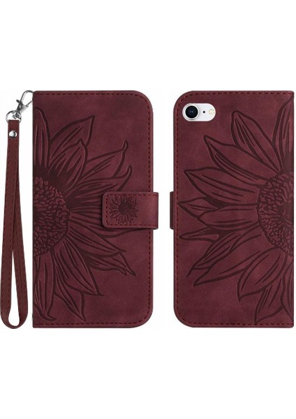 Kart Yuvaları Tutucu ile iphone 7/8 Için Kılıf Flip Cüzdan Telefon Kılıfı Kısa Pu (Yurt Dışından)