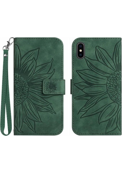 Iphone X/xs Kısa Kayış Kart Yuvaları Tutucu Flip Cüzdan Telefon (Yurt Dışından)