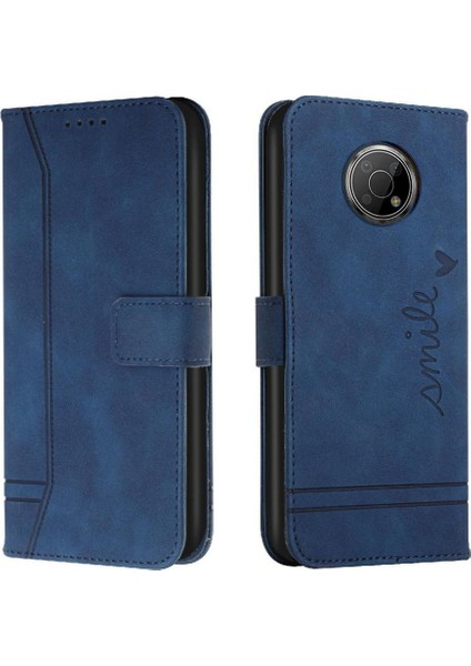 Nokia G300 Flip Folio Cüzdan Için Telefon Kılıfı El Kayışı Manyetik Kapatma Pu (Yurt Dışından)