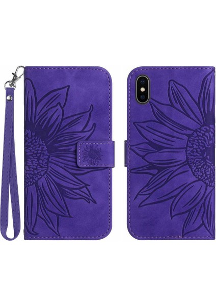 Iphone X/xs Kısa Kayış Kart Yuvaları Tutucu Flip Cüzdan Telefon (Yurt Dışından)