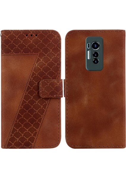 Tecno Phantom x Flip Folio Kapak Için Telefon Kılıfı Pu Deri Cüzdan Kart (Yurt Dışından)