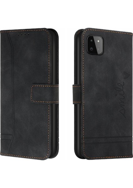 Samsung Galaxy A22 5g Manyetik Kapatma Için Telefon Kılıfı El Kayışı Pu Flip (Yurt Dışından)