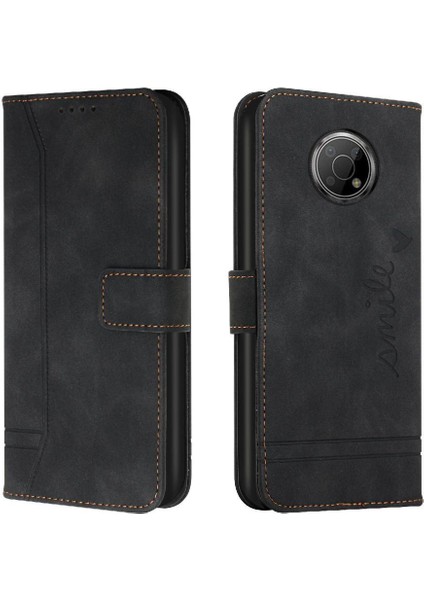 Nokia G300 Flip Folio Cüzdan Için Telefon Kılıfı El Kayışı Manyetik Kapatma Pu (Yurt Dışından)