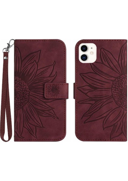 Kart Yuvaları ile iphone 11 Için Kılıf Tutucu Flip Cüzdan Telefon Kılıfı Kısa Pu (Yurt Dışından)