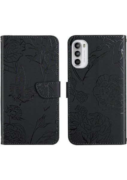 Bilek Kayışı Anti-Damla Koruma Çiçekler ile Motorola Moto G82 Için Kılıf (Yurt Dışından)