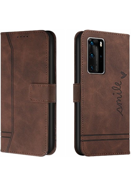 Huawei P40 Pro Manyetik Kapatma Kart Yuvaları Için Telefon Kılıfı Kapak Flip Folio (Yurt Dışından) indirimleri