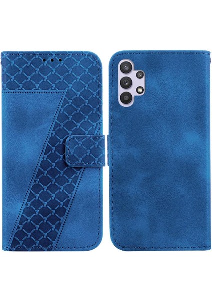 Samsung Galaxy A32 4g Için Telefon Kılıfı Pu Deri Kart Yuvası Fonksiyonu Desen (Yurt Dışından)