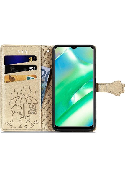 Realme C33 Kılıf Için Kılıf Kısa Kayış Karikatür Hayvanlar Darbeye (Yurt Dışından)