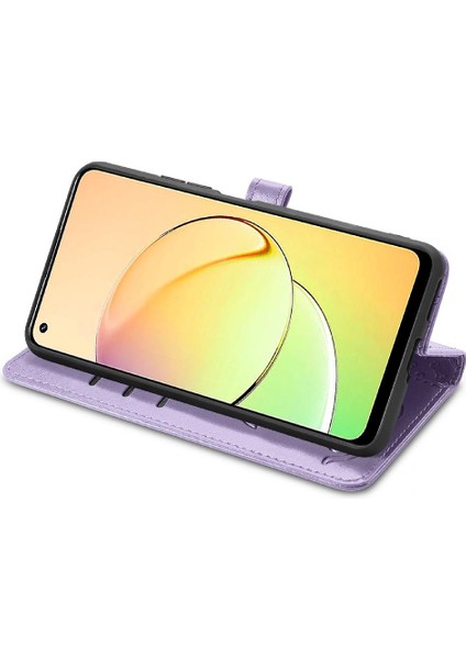Realme 10 Flip Kapak Kılıf Için Kılıf Kısa Kayış Karikatür Hayvanlar (Yurt Dışından)