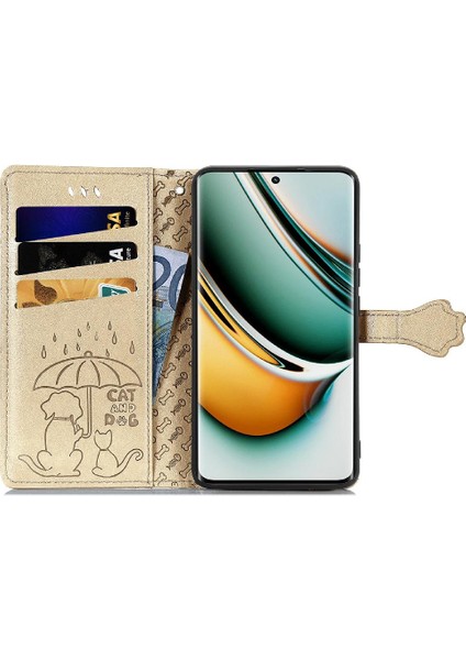Realme 11 Pro Karikatür Hayvanlar Için Kılıf Kısa Kayış Kapak Kapak Darbeye (Yurt Dışından)