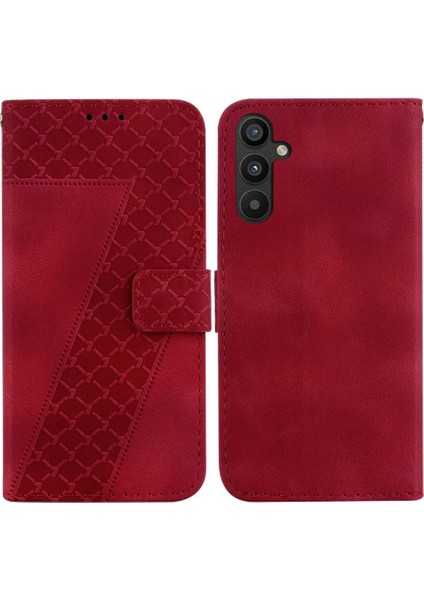 Samsung Galaxy A34 5g Için Telefon Kılıfı Cüzdan Kart Yuvası Fonksiyonu Kabartmalı Pu (Yurt Dışından)