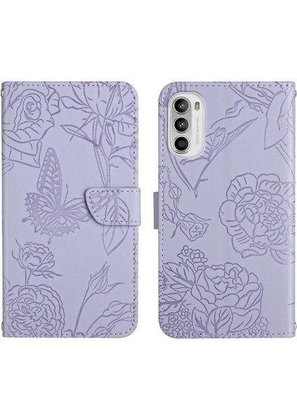 Bilek Kayışı Anti-Damla Koruma Çiçekler ile Motorola Moto G82 Için Kılıf (Yurt Dışından)