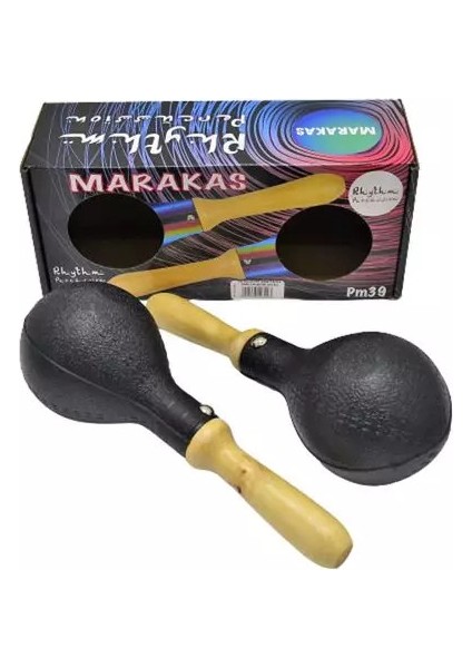 Marakas - Siyah Renk - 1 Çift