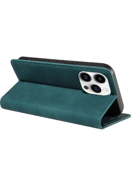 Iphone 15 Için Kılıf Pro Max Koruyucu Pu Deri Manyetik Folio Cüzdan (Yurt Dışından) modelleri