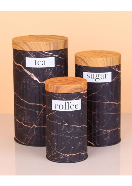 Metal Kavanoz Seti 3 Lü