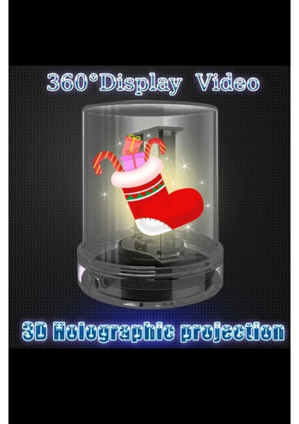 360° Masaüstü 5d Hologram 1080P Projeksiyon Fan