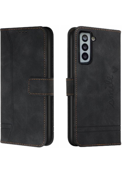 Samsung Galaxy S21 Artı Flip Folio Cüzdan Için Telefon Kılıfı El Kayışı Pu (Yurt Dışından)