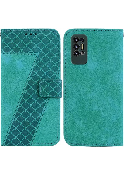 Tecno Pova 2 Flip Folio Kapak Için Telefon Kılıfı Kabartmalı Desen Cüzdan Pu (Yurt Dışından)