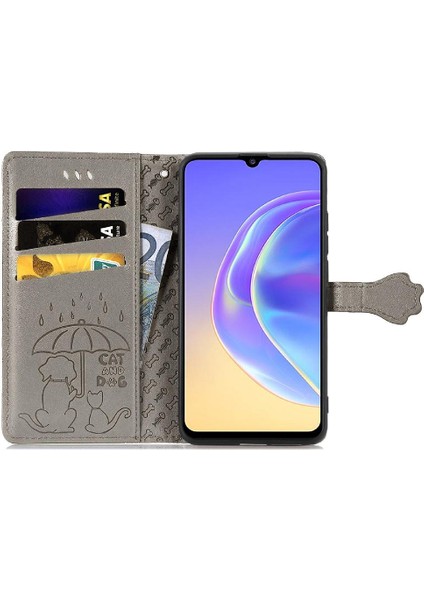 Vivo V21E 5g Için Kılıf Kısa Kayış Deri Kılıf Kapak Kapak Karikatür Hayvanlar (Yurt Dışından) fırsatları