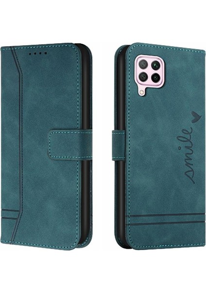 Huawei P40 Lite Manyetik Kapatma Için Telefon Kılıfı El Kayışı Pu Deri Kart (Yurt Dışından)