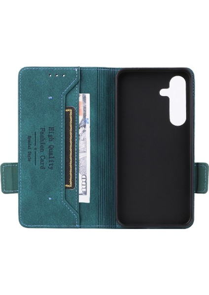 Samsung Galaxy S24/S24 Artı Kart Tutucu Kickstand Deri ile (Yurt Dışından)