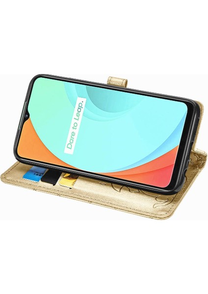 Realme C11 Için Kılıf Kısa Kayış Kapak Kapak Karikatür Hayvanlar Deri Kılıf (Yurt Dışından) modelleri