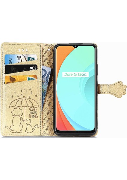 Realme C11 Için Kılıf Kısa Kayış Kapak Kapak Karikatür Hayvanlar Deri Kılıf (Yurt Dışından) indirimleri