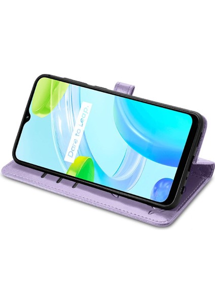 Realme C30 Deri Kılıf Darbeye Karikatür Hayvanlar Için Kılıf Kapak Çevirin (Yurt Dışından) modelleri