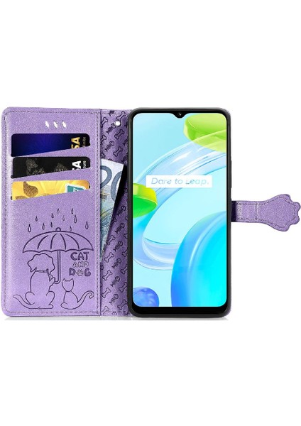 Realme C30 Deri Kılıf Darbeye Karikatür Hayvanlar Için Kılıf Kapak Çevirin (Yurt Dışından) fırsatları