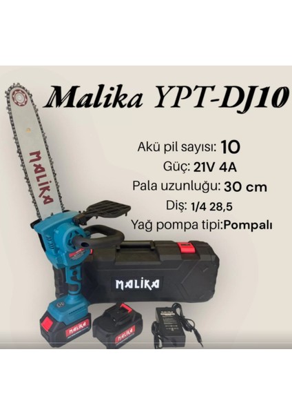 YPT-DJ10 Akülü Testere 30CM ZİNCİR 28.5 DİŞ 1/4