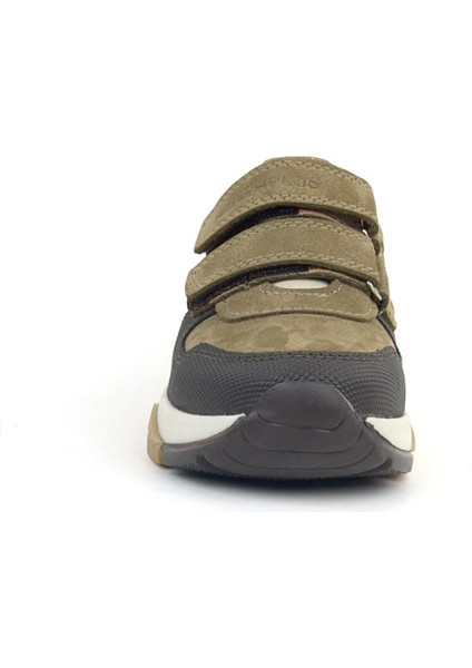 Hakiki Deri Vizon Kahve Çocuk Cırtlı Sneakers Spor Ayakkabı fırsatları