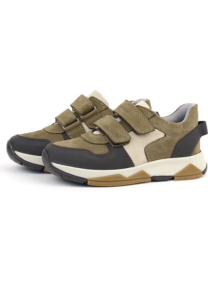 Hakiki Deri Vizon Kahve Çocuk Cırtlı Sneakers Spor Ayakkabı indirimleri