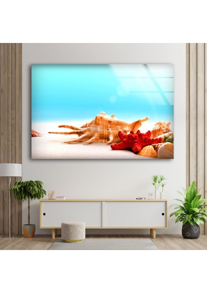 Tropik Deniz Yıldızı Cam Duvar Tablosu