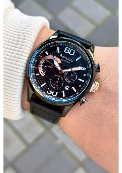 Function FCF.03279FK.04 Deri Kordon Erkek Kol Saati