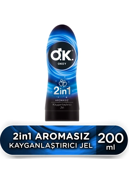 2in1 Aromasız Kayganlaştırıcı Jel 200 Ml