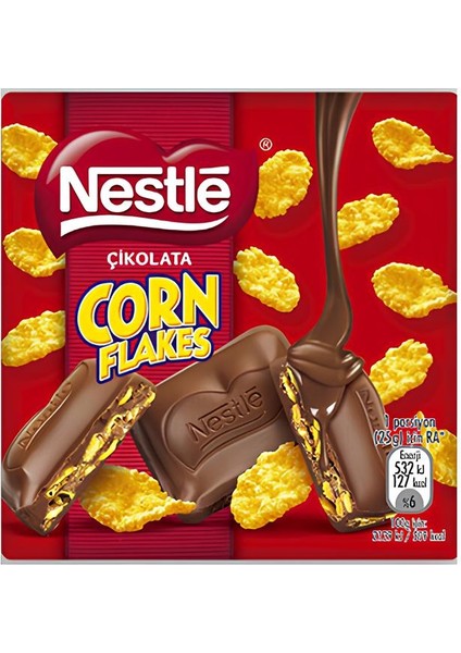 Yeni Corn Flakes Kare Çikolata 60 gr x 8
