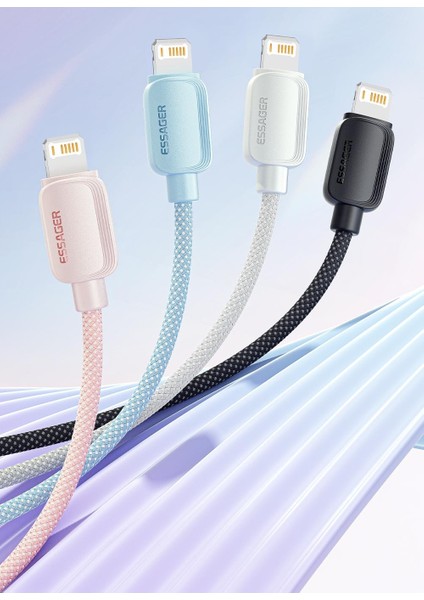 CE/FC/ROHS Lisanslı 29W PD Type-C To iphone Lightning Süper Hızlı Şarj ve Data Kablosu Örgülü Sağlam