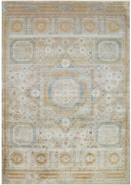 Quatro Qtr 10 Turuncu Salon Halısı Akrilik Halı Vintage Desenli Halı Dokuma Yatak Odası Halısı
