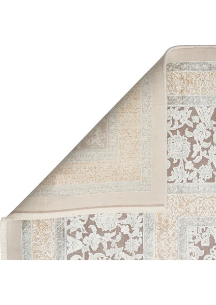 Quatro Qtr 08 Krem Gri Salon Halısı Akrilik Halı Vintage Desenli Halı Dokuma Yatak Odası Halısı fiyatları